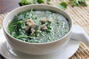 canh thịt hàu rau ngót
