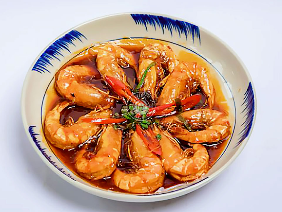 tôm càng xanh chiên dầu hào
