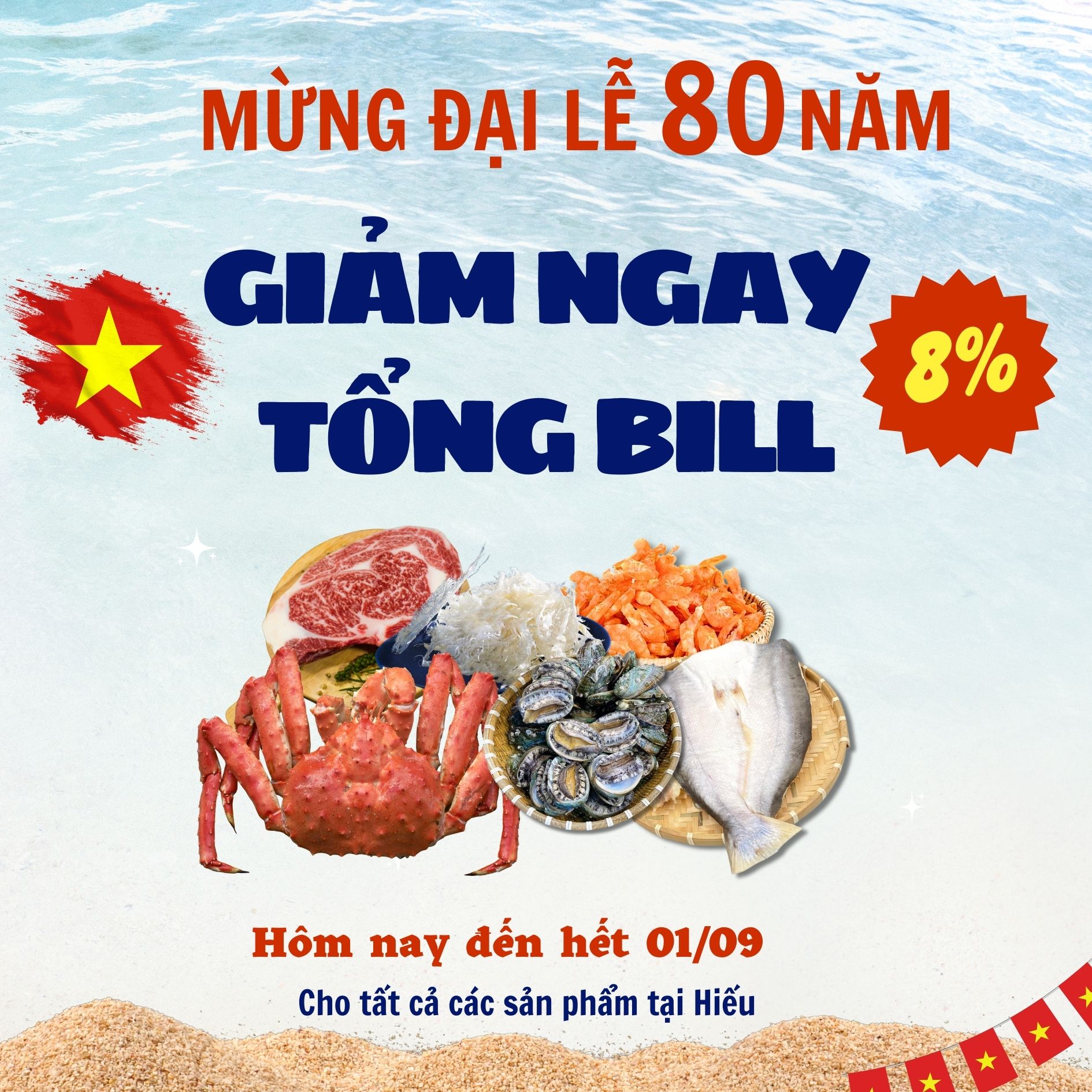 Mừng Đại Lễ 80 Năm – Giảm Trực Tiếp 8% Tổng Bill